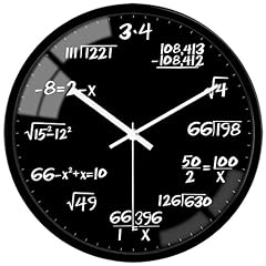 VIKMARI Glass Wall Clock 12 Inch Math Teaching Style Clock Black Battery Operated Quartz Silent Non photo VIKMARI Glass Wall Clock 12 Inch Math Teaching Style Clock Black Battery Operated Quartz Silent Non