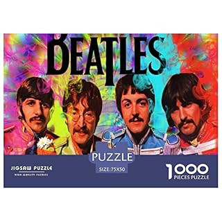 The Beatles Jigsaw Puzzles for Adults 1000 Piece Famous Bands Jigsaw Puzzles 1000 Pieces Jigsaw for Adults for Family Game Teens and Kids 1000pcs (75x50cm) - Les Beatles, Paul McCartney, John Lennon, RIngo Starr, George Harrison The Beatles Jigsaw Puzzles for Adults 1000 Piece Famous Bands Jigsaw Puzzles 1000 Pieces Jigsaw for Adults for Family Game Teens and Kids 1000pcs (75x50cm) – Image 2