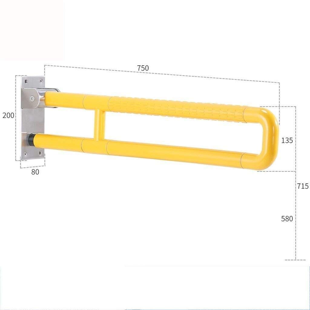Maniglioni Maniglia Supporto di Sicurezza Corrimano, Maniglione di Sicurezza Giallo Antiscivolo Ruggine Bagno WC Corridoio Ringhiere Acciaio Inossidabile Anziani Disabili Donne INC