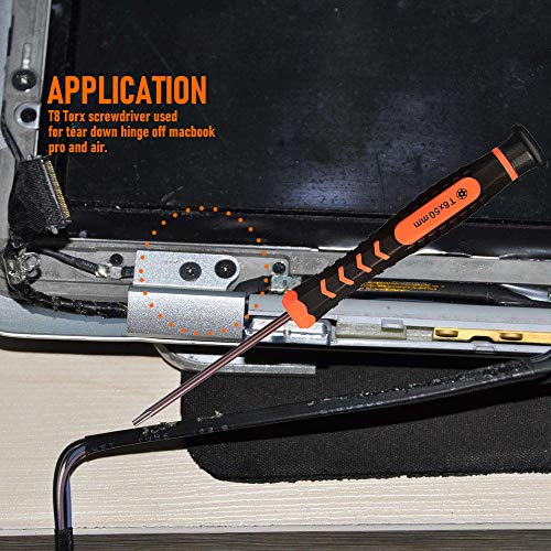 TECKMAN 9in1 Macbook Repair Kit with T5 T6 T8 Torx Screwdriver,P5 Pentalobe,Ph000 Phillips and 2.0Y Tripoint Screwdriver Set for Laptop,Macbook Air and Pro