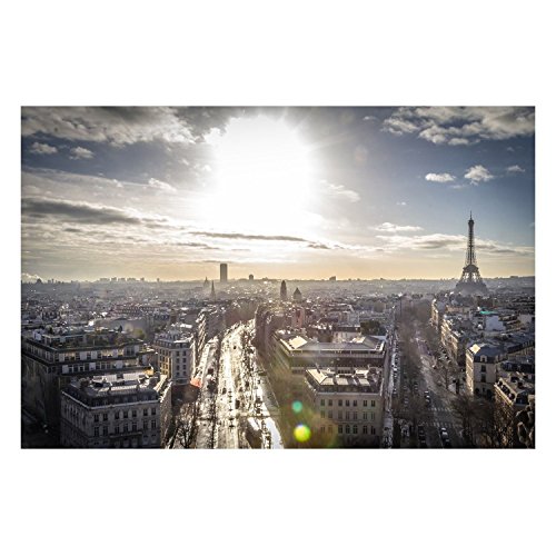 Vue Sur Les Toits De Paris Poster Affiche Impression Art 91x135cmB Élégance