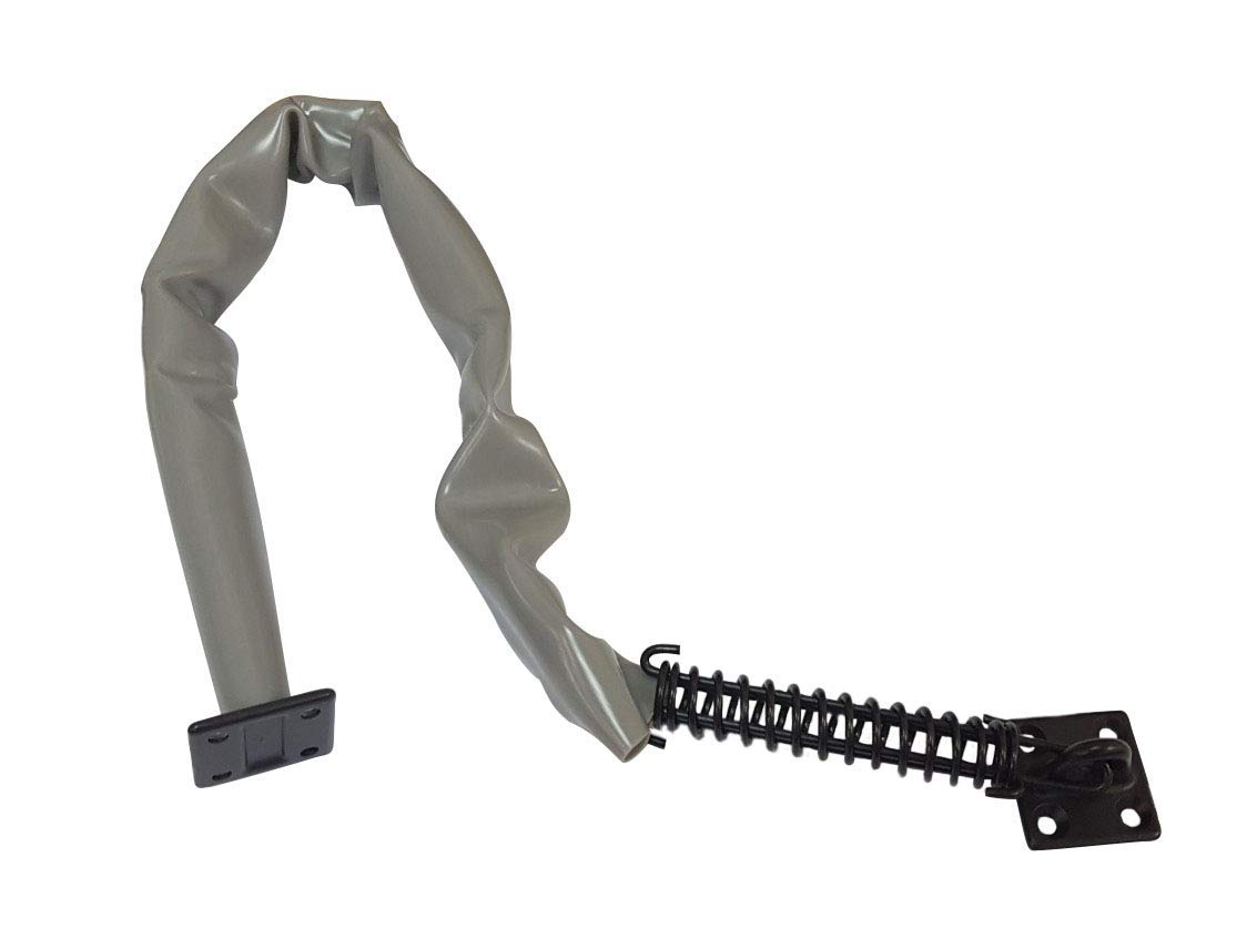 QCAA Chec de chaîne de porte extra lourde, 64 cm de long, support en zinc moulé sous pression, revêtement ORB, crochet en acier, tube en plastique, 1 pièce, fabriqué à Taiwan