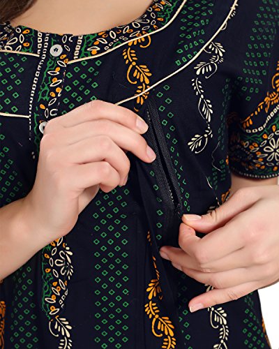 AV2-Womens-Cotton-Floral-Maxi-MaternityFeeding-Nighty