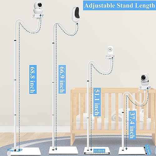 EYSAFT Baby Monitor Floor Stand Holder Mount Compatible for Vtech/HelloBaby/Babysense (Prisma Only) Momcozy/Nanit Pro/Blemil/Philips Avent/GHB/BT/Motorola Baby Monitor - Image 4