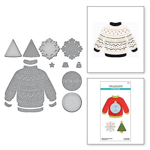 Spellbinders Stitched Christmas Sweater Etched Dies from The Christmas Collection, METAL - Image 2