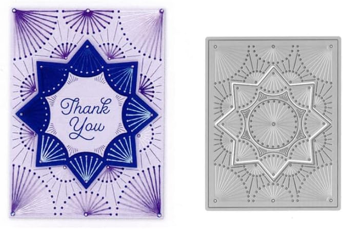 Miniatura 6 de Marco de flores cosidas, troqueles de metal, troqueles de corte, tarjetas de papel con fondo cosido, plantillas de corte para manualidades,