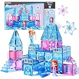 GobiDex Magnetic Building Blocks Princess Castle with 2 Dolls & Stairs, STEM Magnetic Tiles Building Toys for Kids Ages 3-5 4-8, Magnets Sensory Toddler Toys Birthday Gifts for 3+ Year Old Girls Boys