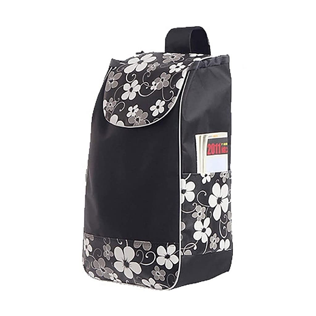 Sac De Remplacement Pour Caddie De Courses - 55x34x20 Cm, Tissu, Poches Latérales, Plaque Inférieure Incluse - 6