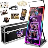 Magic Mirror Photo Booth 65-43in Interactive Touch Screen (Black, 65-43in)