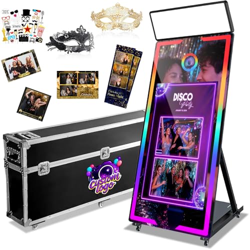 Magic Mirror Photo Booth 65-43in Interactive Touch Screen (Black, 65-43in)