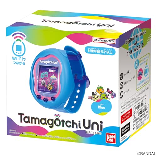 BANDAI Tamagotchi Uni Blue Wifi Tamaverse Handheld Game Battery