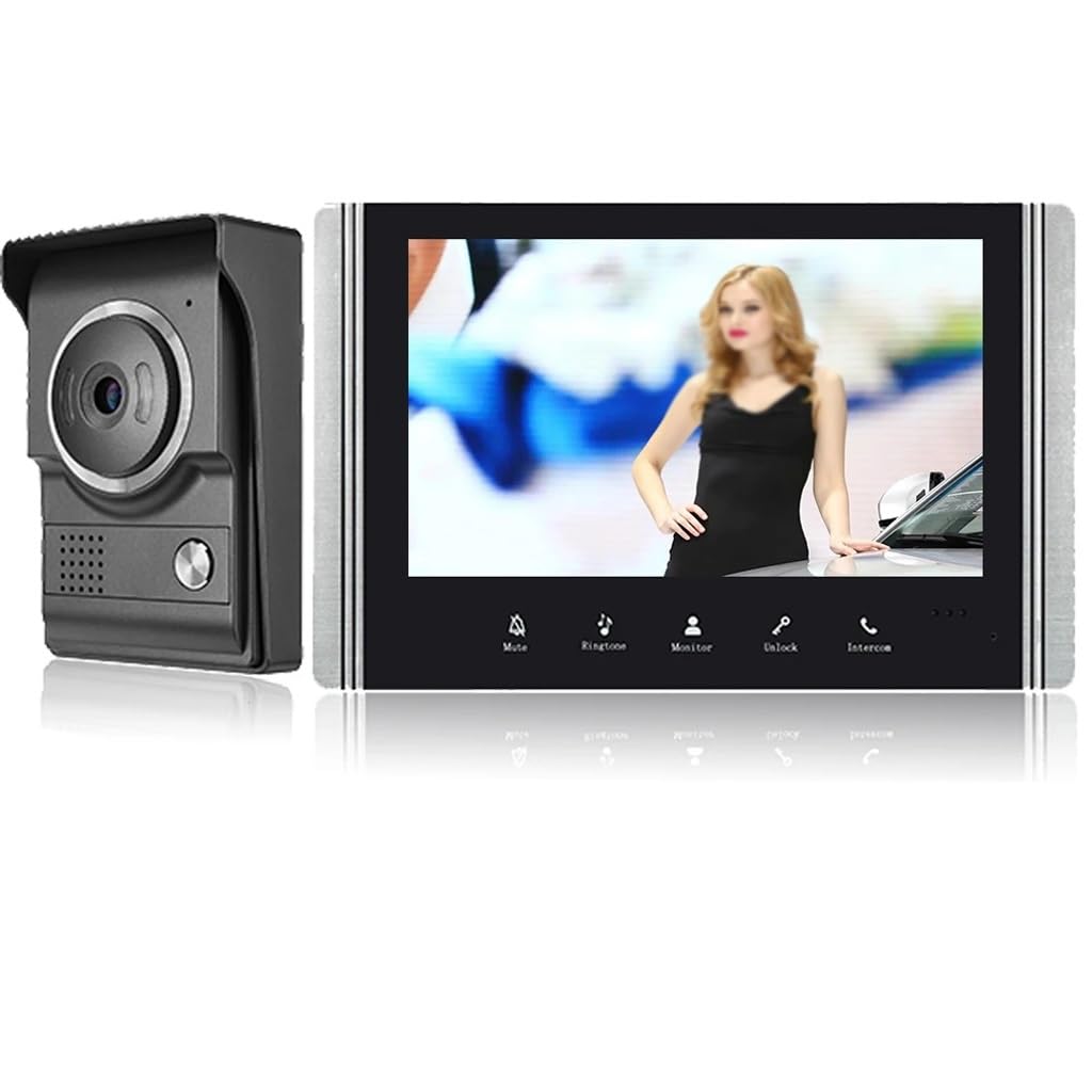 MOBYGKFY Video Intercom System Wired Door Phone Doorbell Kits Indoor Outdoor IR Camera for Villa House Apartment