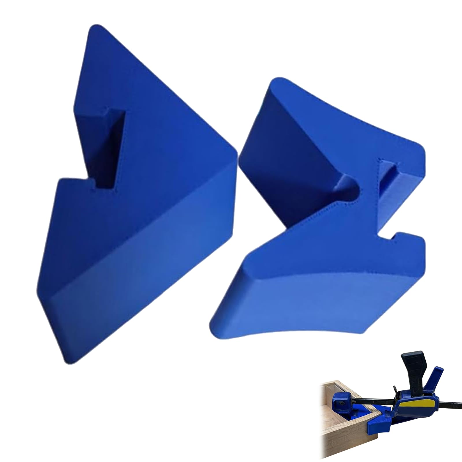 Corner Clamp Adapter Compatible with Irwin Quick-Grip, 90 Degree Angle Squeeze Clamp Attachment, Right Angle Woodworking Tools Accessory for Picture Framing, Cabinetry & DIY，Blue