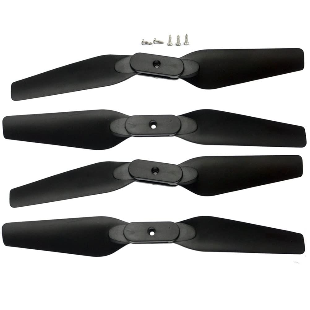 ANKAAD Drone accessories Motor Gears Propellers Blades Gears Parts Fit For Small FOLD Drone RC Quadcopter Accessories (Color : Black Blades)