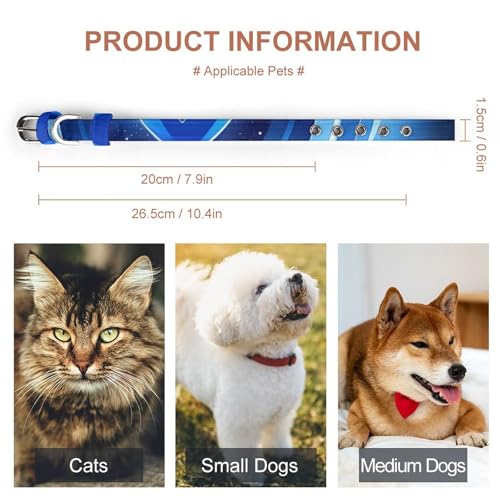 Collier chien anti-irritation réglable bleu doux motif cœur - 3
