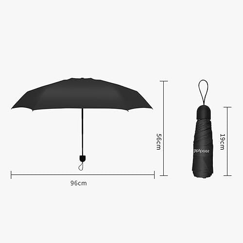 Miniatura 4 de plplaaoo Paraguas de bolsillo, mini paraguas, paraguas pequeño, paraguas pequeño para bolso, mini paraguas de sol, paraguas de cápsula, mini