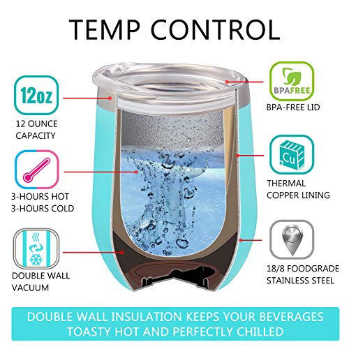 Aozita Teacher Appreciation Gifts - Teacher Gifts For Women Wine Glass Tumbler - It Takes A Big Heart To Help Shape Little Minds - Best Teacher Gifts From Student - Mint, 12 Oz #TOP2