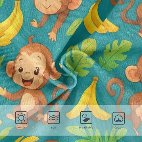 Joisal Cute Monkeys Bananas Green Girls Underwear Toddlers 2t Cotton Girl Panties Cute Print Kids Briefs Undies3