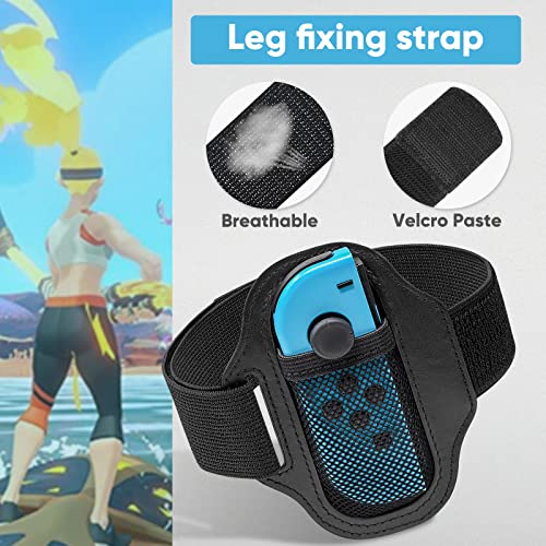 [2 Pack] Leg Strap For Nintendo Switch Sports Play Soccer/Switch Ring Fit Adventure, For Joy Cons Switch Oled Model Controller Game Accessories,Adjustable Elastic Strap,Two Size For Adults & Children #TOP4
