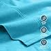 Bare Home Flannel Sheet Set 100% Cotton, Velvety Soft Heavyweight - Double Brushed Flannel - Deep Pocket (Queen, Aqua)