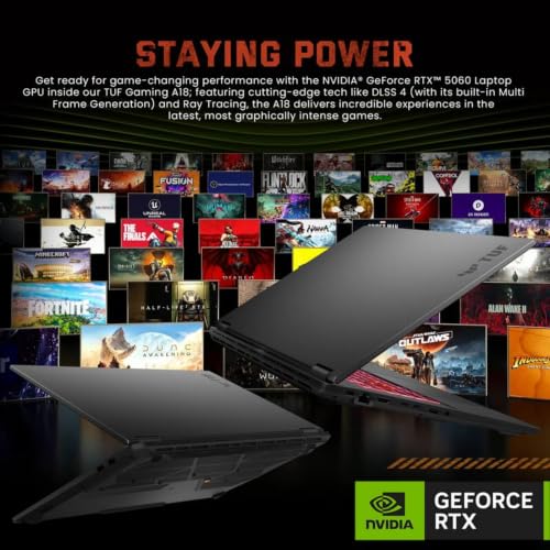 Image of ASUS TUF 18 inch Gaming Laptop, NVIDIA RTX 5060, 32GB DDR5, 2TB SSD
