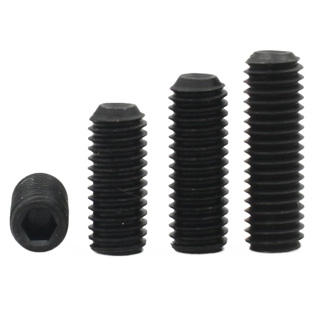 10 tornillos prisioneros de acero al carbono de grado 12,9, tornillo de fijación de extremo cóncavo con punta de copa sin cabeza, M2-M10(70mm (10pcs),M6)