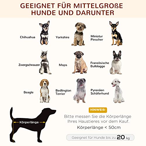 PawHut Erhöhtes Hundebett mit Baldachin, Haustierbett, Hundeliege Outdoor mit Dach, Atmungsaktiv, Taftstoff für Camping Grau 76 x 61 x 73 cm