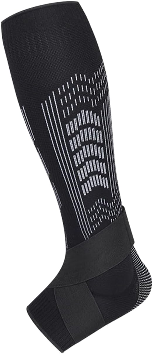 Foot Calf Compression Sleeve with Adjustable Strap Leg Brace Compression Support Sleeve for Foot Ankle Swelling Injury Recovery Joint Pain