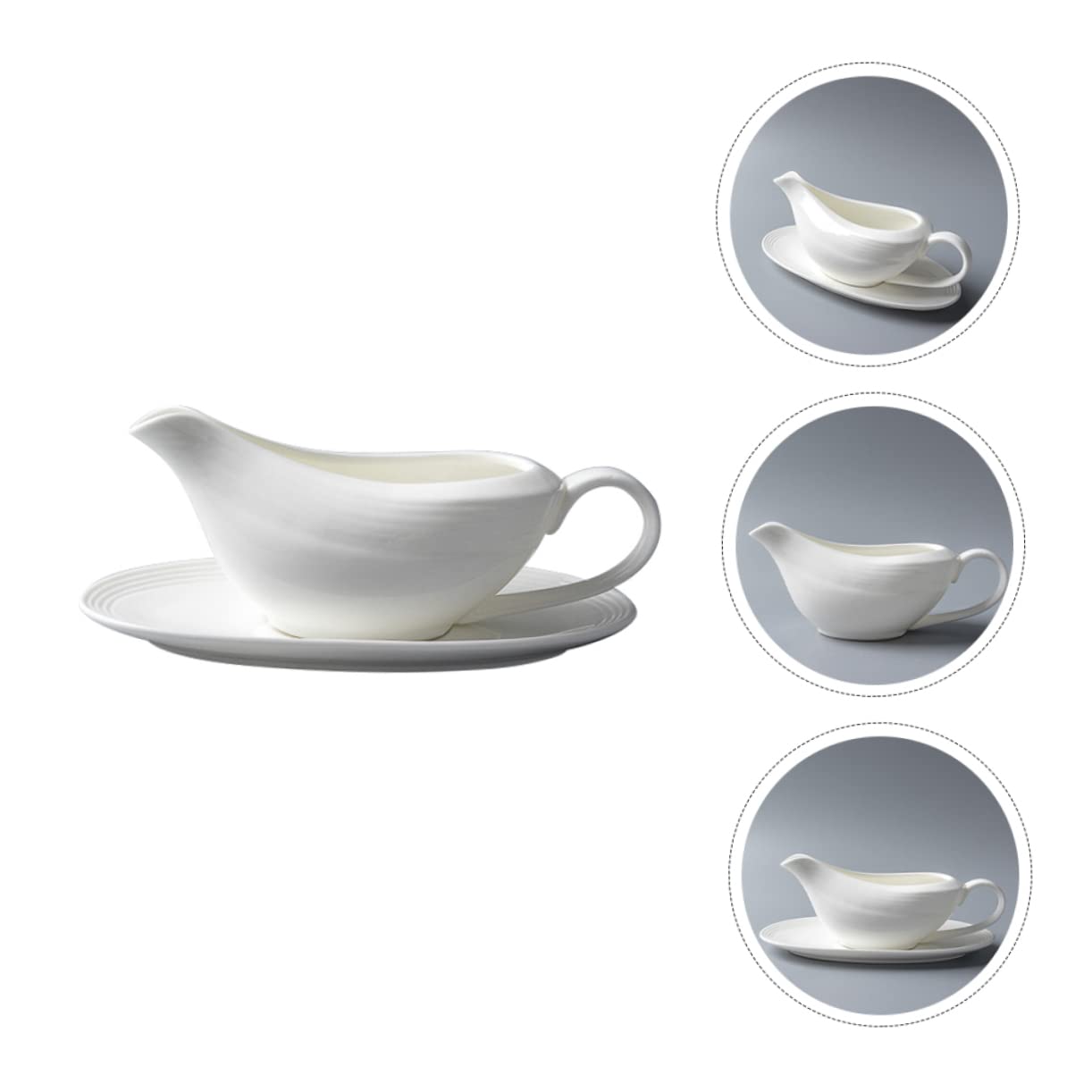 VINTORKY 1Set Seasoning Cup with Handle Dripless Sauce Canister for Dipping Sauces Gravy and Dressings Tableware for Home Dining and Outdoor Events