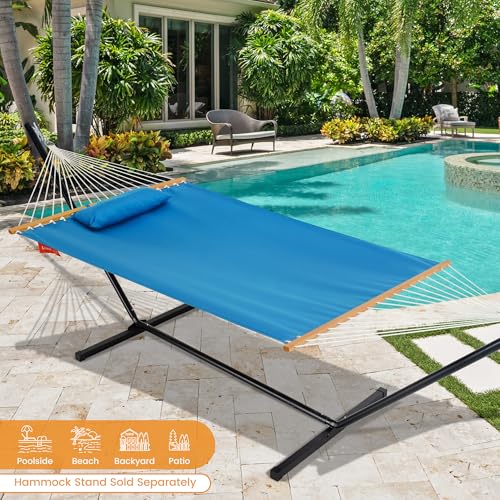 Image of Lazy Daze 12 FT Sunbrella Fabric Hammock, Non-Fading Double Outdoor Hammock