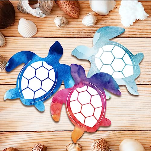 BENECREAT 3Pcs Sea Turtle Wooden Cutouts, Unfinished Wooden Tortoise Cutouts - Image 3