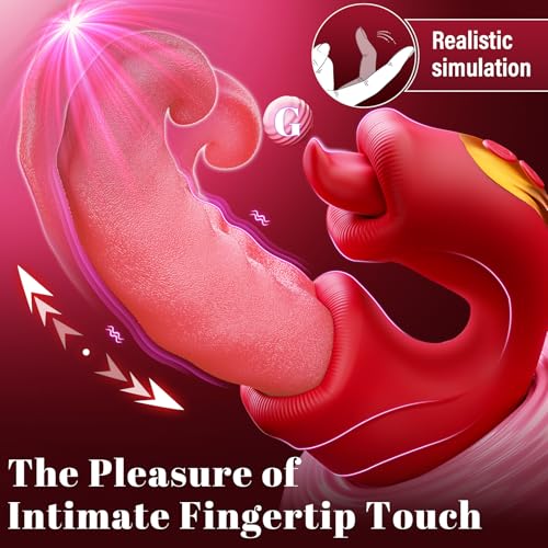 Image of Toendi G Spot Vibrator Tongue Toy for Women Female Couples Womens Pleasure | 10 Thrusting Modes, 10 Licking Vibration Modes, Clitoral Stimulation, For Female Couples Games