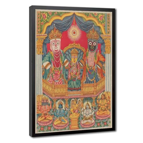 Toile Shri Jagannath Krishna pour habiller un mur vide avec un cadre suspendu facile