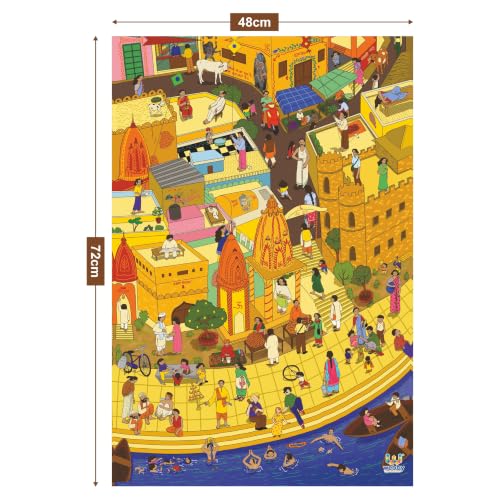 Image of Webby Varanasi Jigsaw Puzzle for Teens Adults Educational Brain Game Birthday Gift 14+ Kids, 1000 Pieces Puzzle