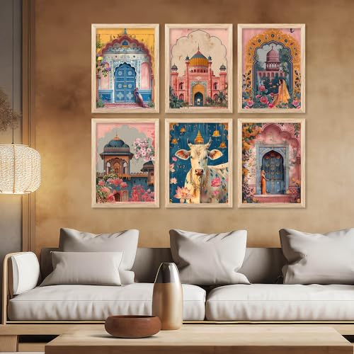 Image of kotart Madhubani Art Paintings with Frame for Home Decoration - Painting Wall - Traditional Framed Living Room Bedroom Office Decor - (14X20 Inch, C)