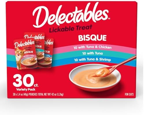Hartz Delectables Bisque Variety Pack Lickable Cat Treat, 30 Coun...