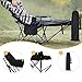 Menolana Reclining Camping Chair Portable Lounge Beach Chair Comfortable with Removable Foot Rest for Park Sunbathing Garden Traveling, Black