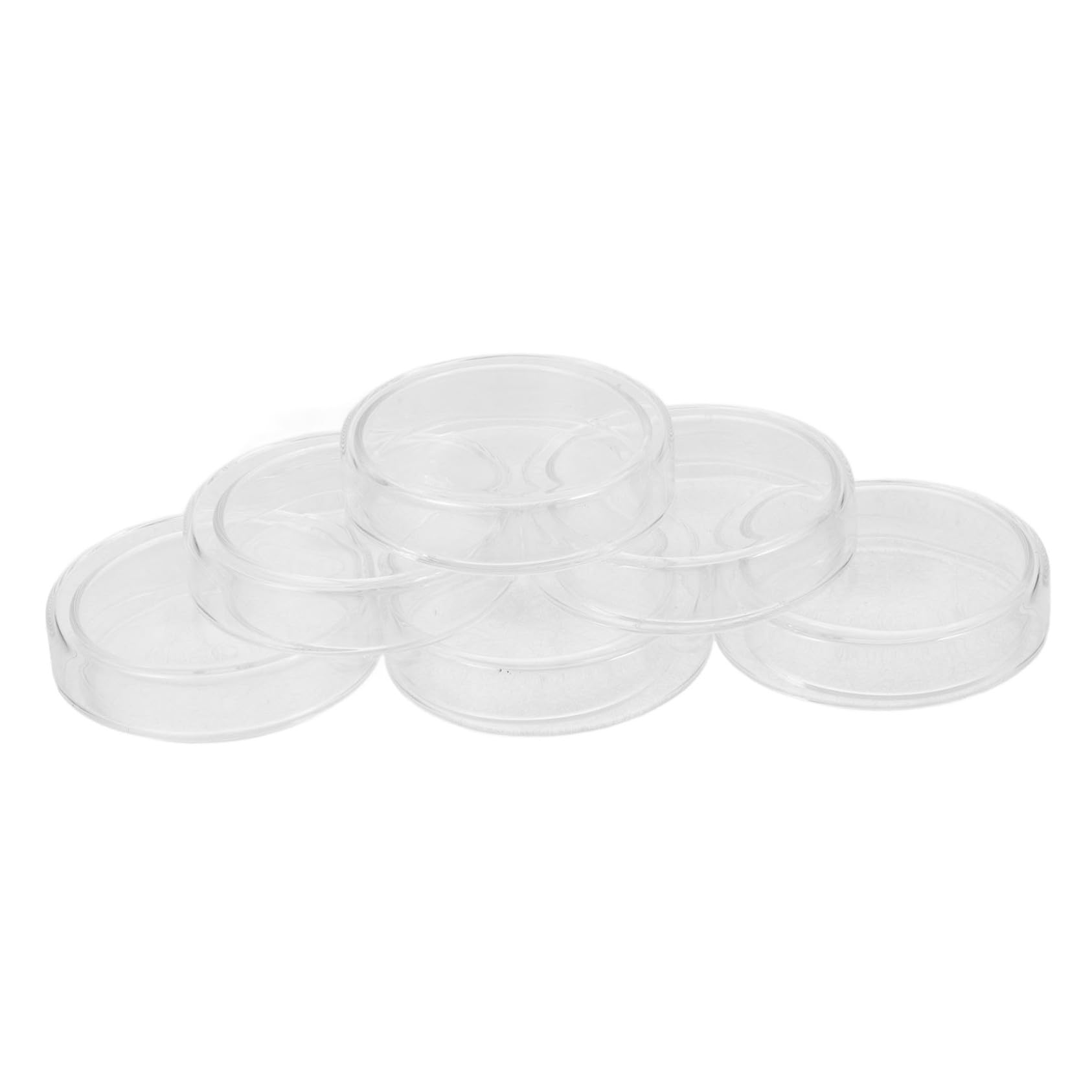 Ciieeo 6pezzi Piastra di Petri in Vetro per Laboratorio Piastra di Coltura Trasparente con Coperchio Resistente alle Alte Temperature Riutilizzabile per Esperimenti e Ricerche Cellulari
