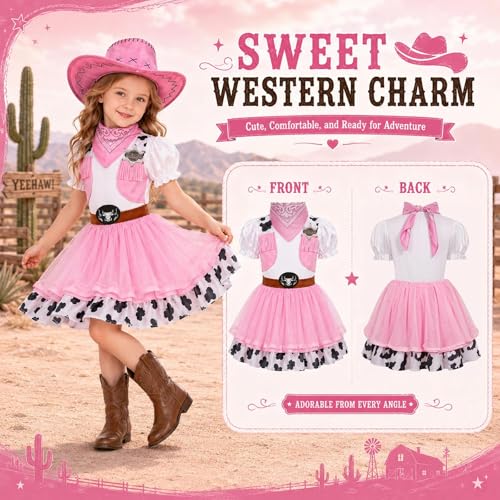 Disfraz de vaquera para niñas con sombrero talla 7-8 años miniatura 6