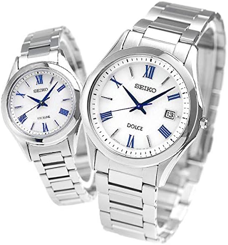 Amazon セイコー Seiko 腕時計 ドルチェ エクセリーヌ Dolce Exceline ソーラー シルバー チタン ペアボックス付き ラッピング付き Sadm007 Swcp007 ペアウォッチ メンズ レディース 腕時計 腕時計 通販