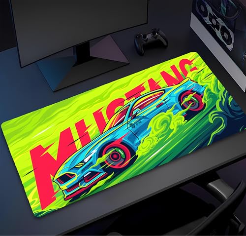 Image of Extended Gaming Mouse Pad for Desk (23x11.5 Inch) - Large Mouse Pad for Office & Home | Non-Slip Rubber Base, Smooth Surface Desk Mat for Laptop, Keyboard & Mouse (Sports Car Edition) (Print 5)