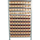 Montage simple kaiserkraft FRANKEL Rayonnage emboîtable avec bacs de Rangement  h x l x p 1790 x 1000 x 500 mm  rayonnage additionnel  avec 88 bacs