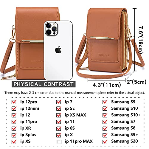 Roulens Small Crossbody Cell Phone Purse For Women, Touch Screen Bag Shoulder Handbag Wallet With Credit Card Slots #TOP4