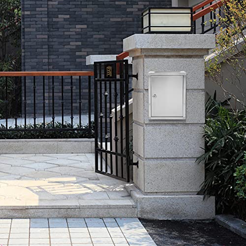 Wall Mount Locking Mailbox Wall Mount Mail Boxes Heavy Duty Drop Box With Lock Stainless Steel Suggestion Box Hanging Secured Postbox Wall Ballot Box Wall Mount Lockable Mailbox #TOP3