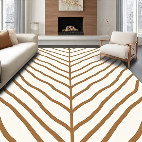 Design&I Low Pile Flatwoven Area Rug 5x7, Subtle Chevron Interwoven