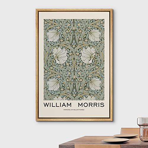 wall26 Framed Canvas Print Wall Art Pimpernel Flowers by William Morris Historic Cultural Illustrations Fine Art Traditional Scenic Colorful for Living Room, Bedroom, Office - 16x24 Natural - Image 3