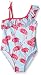 Gymboree Girls' Big Girls' Blue Flamingo Print One-Shoulder Swimsuit