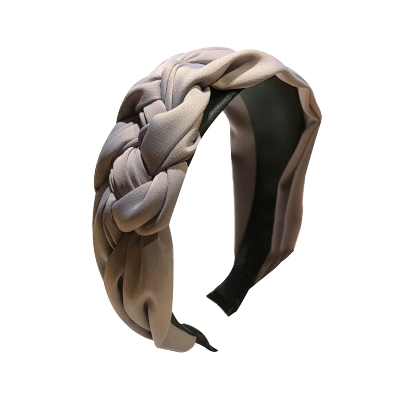 Obręcze do włosów, moda damska Twisted Knot Hair Hoop Szeroka opaska do włosów Nakrycia głowy Akcesoria do pałąków na głowę (różowy jeden rozmiar)