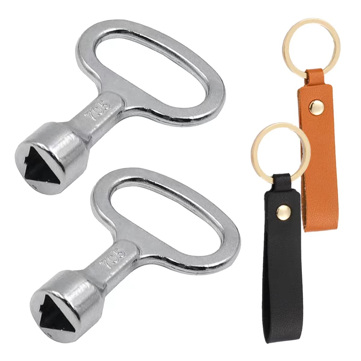 Roontin Sliver Gas-Meter-Box-Key Electric-Meter-Box-Key Triangle Cabinet-Key Metal Box Key 2 Pcs