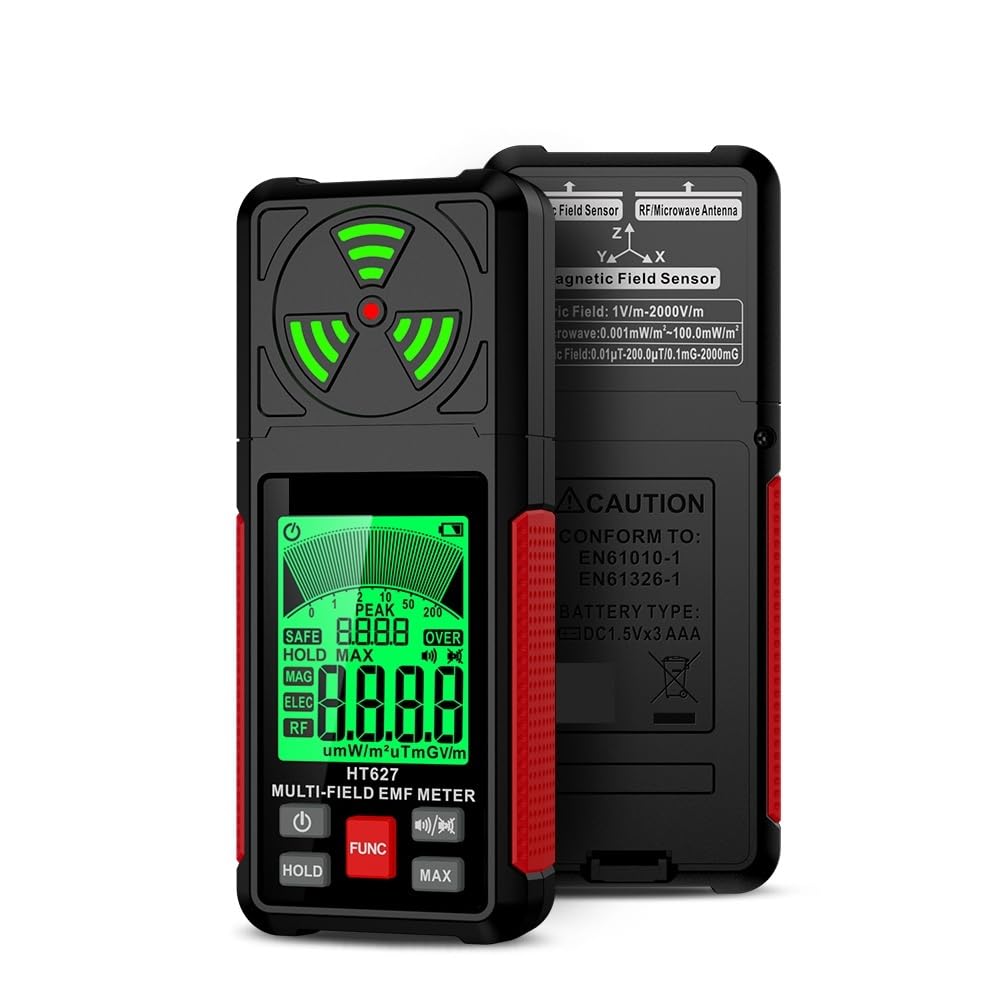 Licznik Geigera, Tester promieniowania elektromagnetycznego 3 w 1 Przenośny, przenośny tester pola częstotliwości radiowej